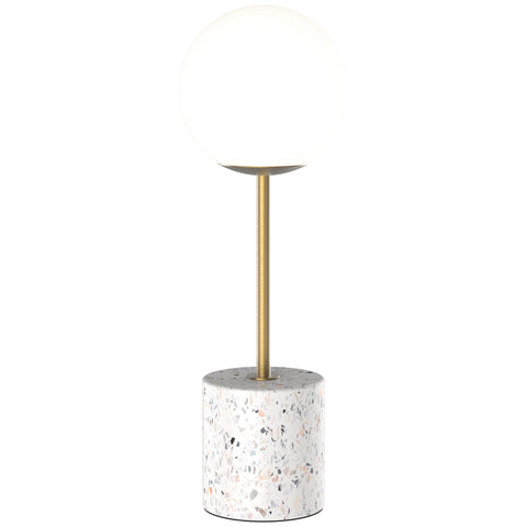 Sophia Terrazzo Table Lamp with Opal Glass Ball