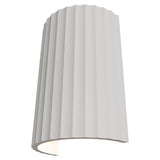 Munia Ribbed Paintable Gypsum Plaster Finish Wall Sconce Light
