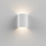 Munia Ribbed Paintable Gypsum Plaster Finish Wall Sconce Light