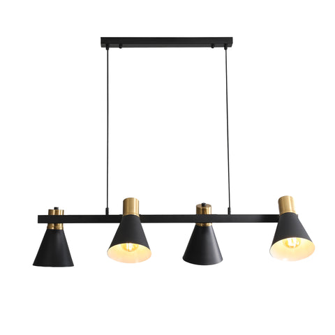 Norbert Adjustable Spotlight Metal Pendant Light Black/Satin Brass