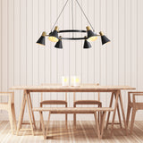 Norbert Adjustable Spotlight Metal Pendant Light Black/Satin Brass