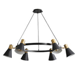 Norbert Adjustable Spotlight Metal Pendant Light Black/Satin Brass