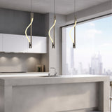 Taft LED Fabric Rope Linea Bar Pendant LIght