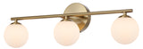 Moran Wall/Vanity Light with Opal Glass Spheres