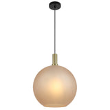 Patino 1lt Matt Sphere Glass Pendant Light