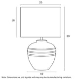 Sierra Ceramic Table Lamp with Drum Fabric Shade