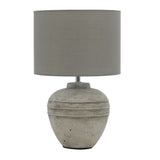Sierra Ceramic Table Lamp with Drum Fabric Shade