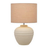 Sierra Ceramic Table Lamp with Drum Fabric Shade