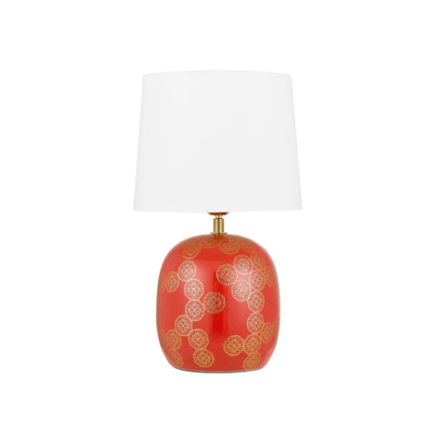 Table lamp with red shade deals
