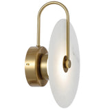 Zonder Alabaster LED Round Stone Disc Wall Light