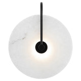 Zonder Alabaster LED Round Stone Disc Wall Light