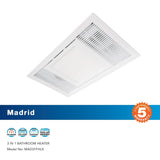 Madrid Bathroom 3in1 Light/Heat/Exhaust Fan
