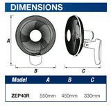 Zephyr II DIY Remote Wall Cooling Fan White