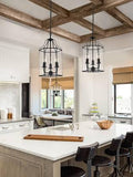 Arcadia 6 Panel Clear Glass Hamptons Lantern Pendant Light
