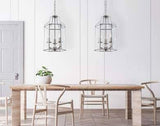 Arcadia 6 Panel Clear Glass Hamptons Lantern Pendant Light