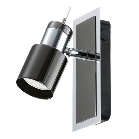 Davida 1 LED Spotlight Chrome/Black Chrome