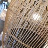 Sawyer Rattan Hanging Cane Woven Basket Shade Floor Lamp