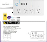 Brilliant Smart Wifi 4 point Powerboard with USB Chargers