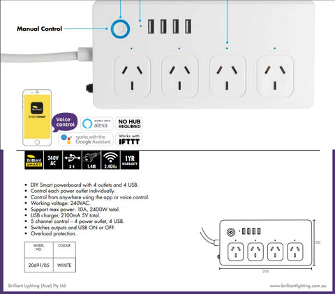 Brilliant - Smart Plug - White