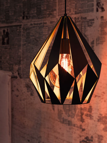 Carlton 1 310mm Geometric Metal Cut Out 1lt Pendant Light