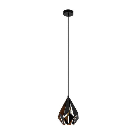 Carlton 1 205mm Geometric Metal Cut Out 1lt Pendant Light