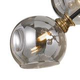 Annabel Pendant Light Matt Black/Antique Brass/Smoke Glass