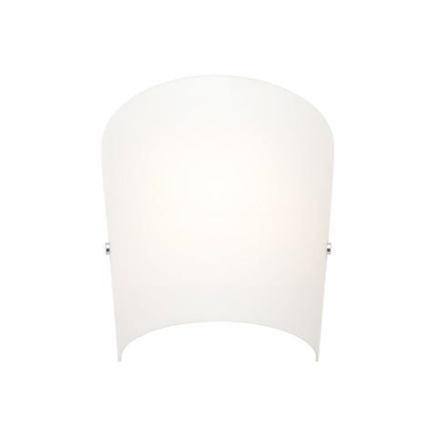 Holly Opal Glass Wall Sconce Light Chrome