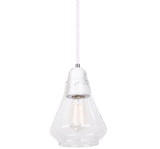 Ellise 1lt Clear Glass Pendant Light with Marble Feature