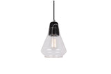 Ellise 1lt Clear Glass Pendant Light with Marble Feature