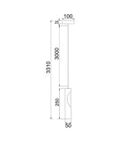 Ida 1lt Tube Pendant Light with Oak Timber Highlight