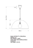 Kingston Metal Dome Pendant Light Acid Copper Wash