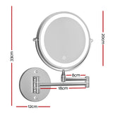 10X Magnifying Double-Sided Rechargeable Adjustable Bathroom Mirror Chrome