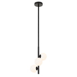 Moran 3 Light G9 Rod Pendant Light with Glass Spheres