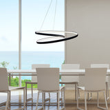 Infinity 70cm 50w LED Hanging Round Twist Halo Ring Pendant Light