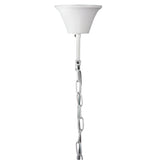 Cascara Beaded Chandelier Basket Pendant Light Natural/White