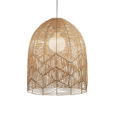 Tanah Rattan Cane 1lt Cord Pendant Light Natural Wood