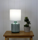 Celia Ceramic Table Lamp with Drum Shade