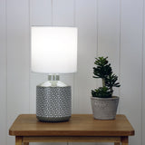 Celia Ceramic Table Lamp with Drum Shade
