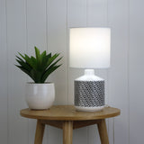 Celia Ceramic Table Lamp with Drum Shade