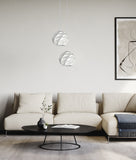 Origami 1lt Metal Sphere Pendant Light with carved Iron Cut Outs