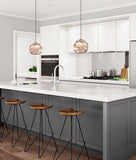 Origami 1lt Metal Sphere Pendant Light with carved Iron Cut Outs