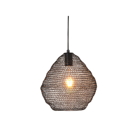 Mudag Metal Meshique Mesh 1lt Pendant Light Black Roundabout