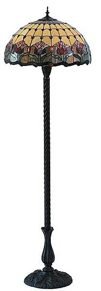Leadlight store floor lamp