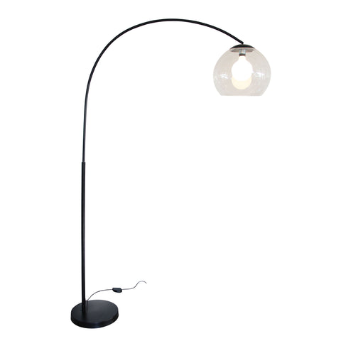 Over Arc Standing Floor Lamp with Clear Acrylic Dome Shade