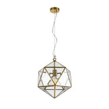 Lazlo 1lt Geometric Glass/Metal Pendant Light