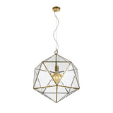 Lazlo 1lt Geometric Glass/Metal Pendant Light