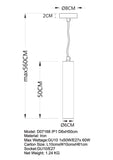 Toress Metal Tube Pendant Light