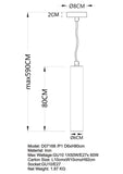 Toress Metal Tube Pendant Light