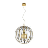 Medina 1lt Pendant Light Antique Brass/Clear Glass