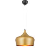Polk 1lt Metal Pendant Light Brushed Metal